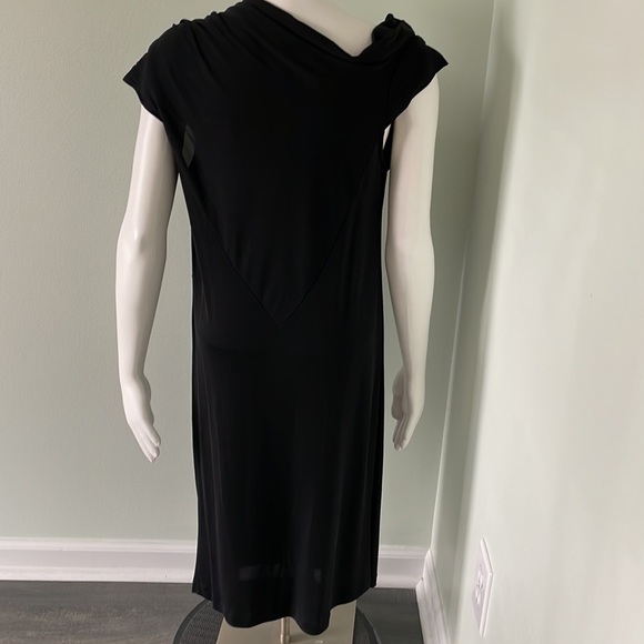 Diane Von Furstenberg black draped putti dress size 10 - Picture 8 of 12